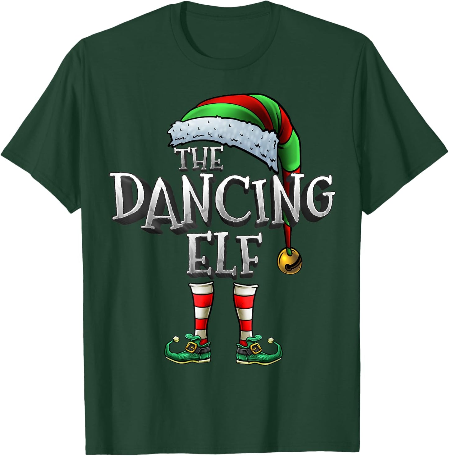 The Dancing Elf Shirt Matching Family Dancing Christmas Elf T-Shirt - T-Shirt | Forest