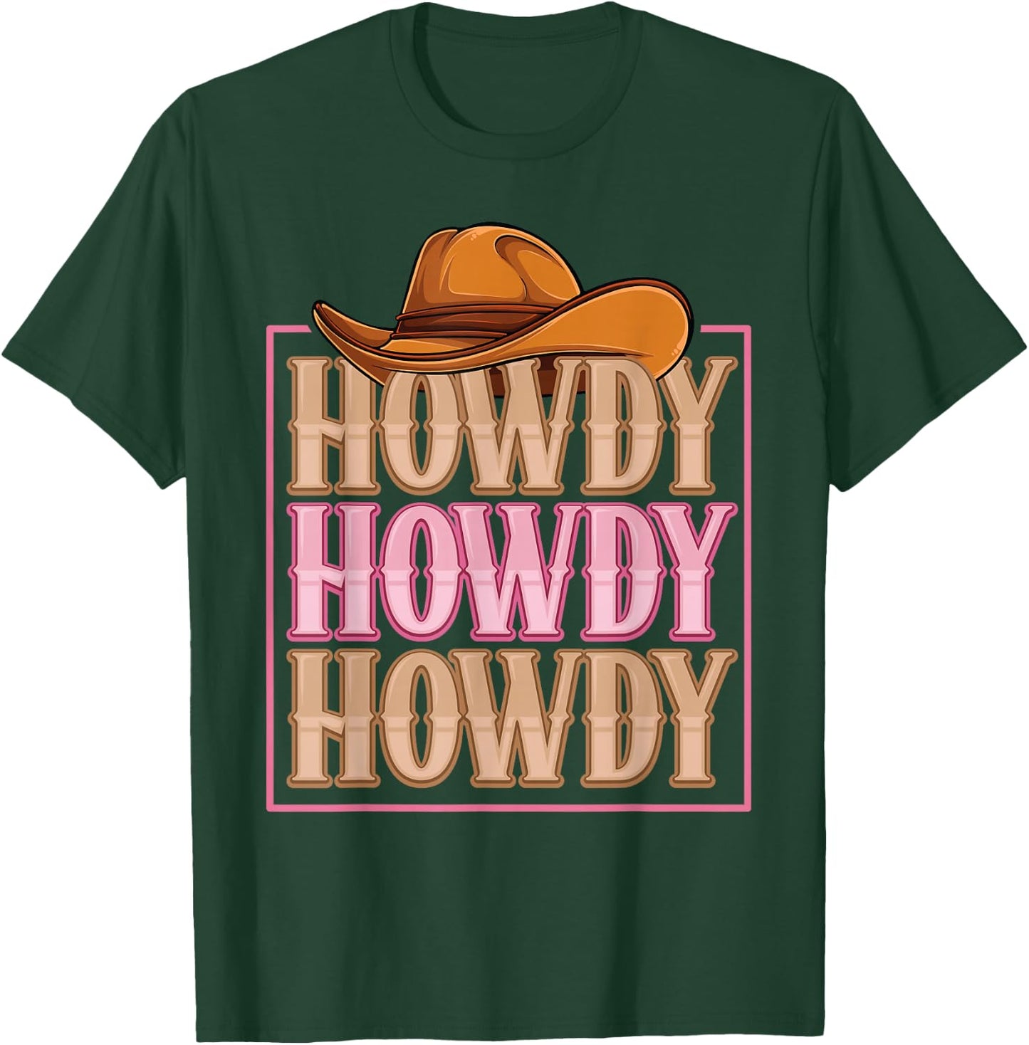 Howdy Cowgirl Western Country Rodeo Southern Girls T-Shirt - T-Shirt | Forest