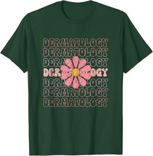 Vintage Dermatology Flower Derm Dermatologist Dermatology T-Shirt - T-Shirt | Forest