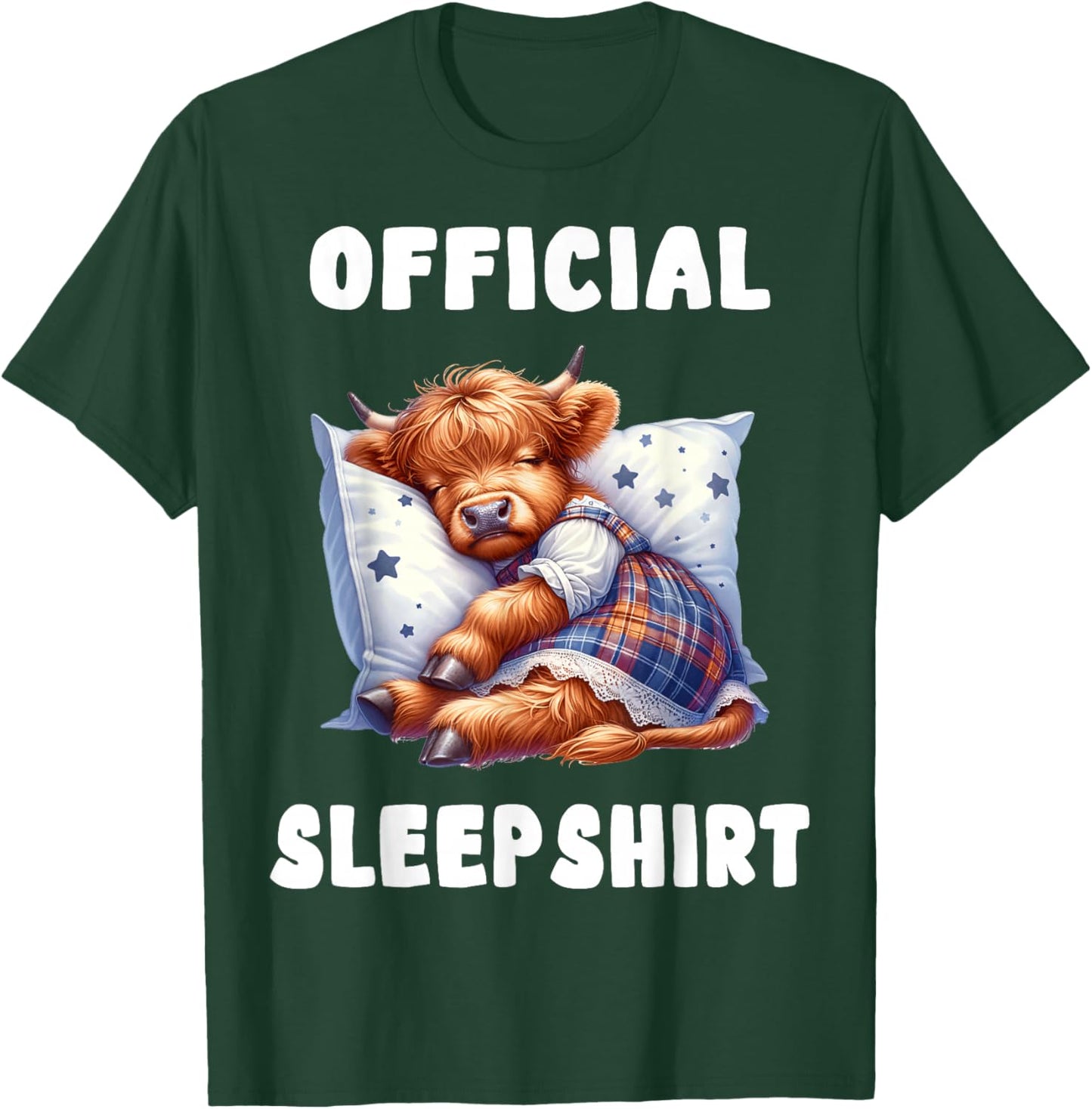 Highland_cow - Official Sleepshirt Pajamas Nightgown T-Shirt - T-Shirt | Forest