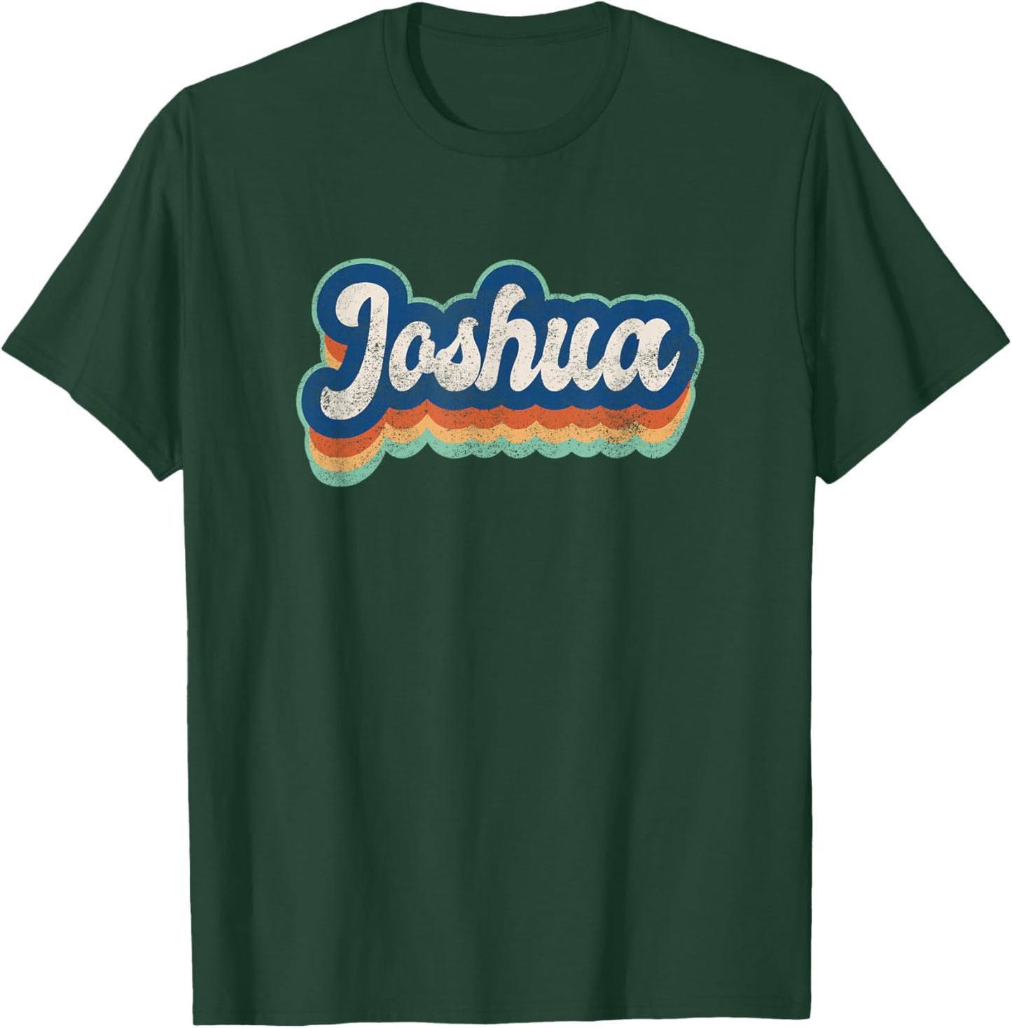 Joshua First Name Boy Vintage Style 70s 80s Personalized T-Shirt - T-Shirt | Forest