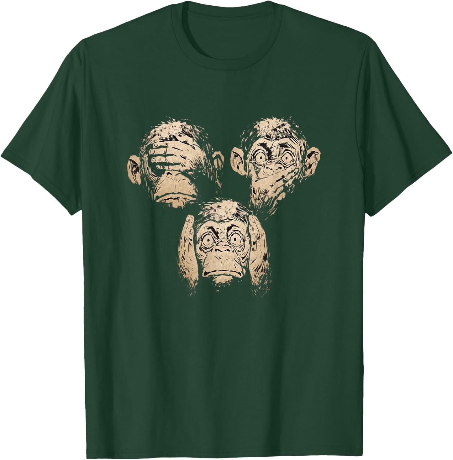 Funnyy, See No Evil Hear No Evil Speak No Evil T-Shirt - T-Shirt | Forest
