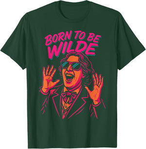 Born to Be Wilde Oscar Wilde Pop Art Literary Pun Author T-Shirt - T-Shirt | Forest