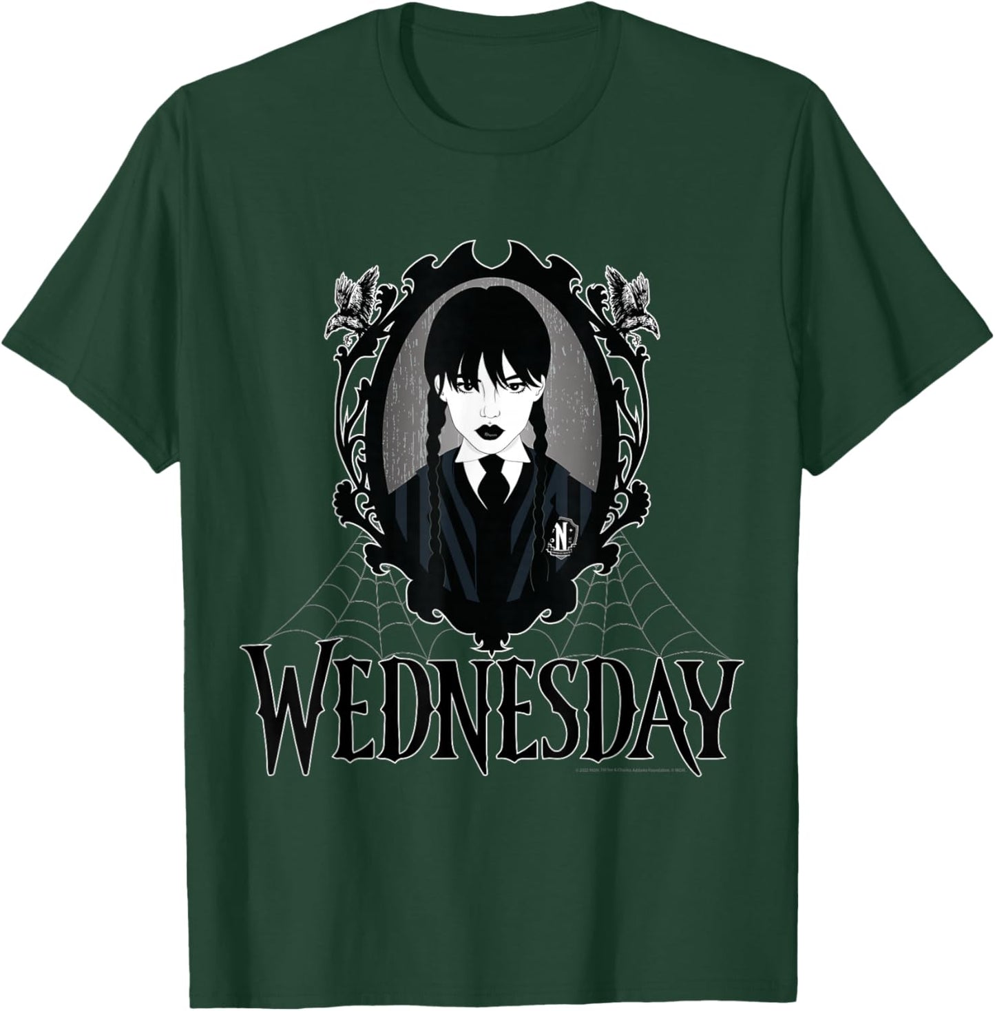 Wednesday Series Wednesday Web Frame T-Shirt - T-Shirt | Forest