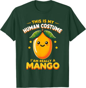 Cute This Is My Human Costume I'm Really A Mango Funny Kids T-Shirt - T-Shirt | Forest