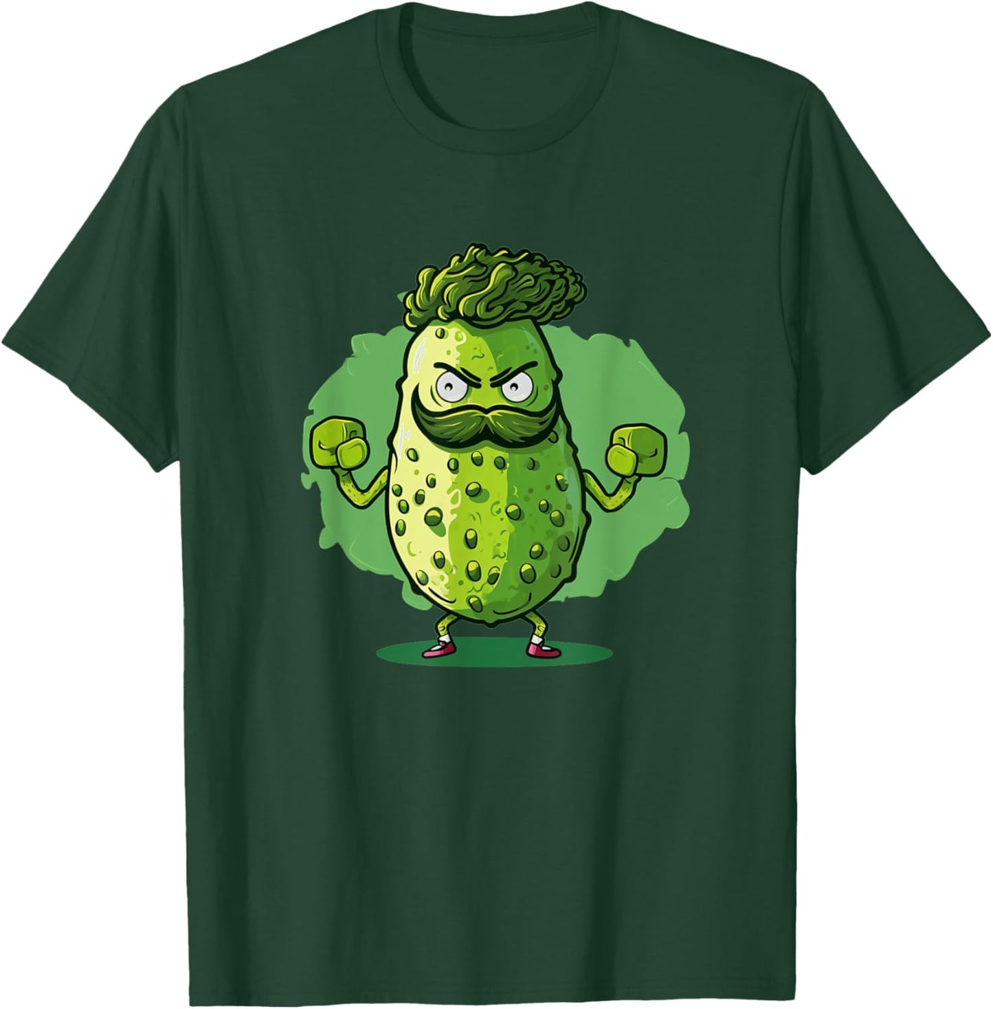 Funny looking pickle outfit with muscle for gym fans T-Shirt - T-Shirt | Forest
