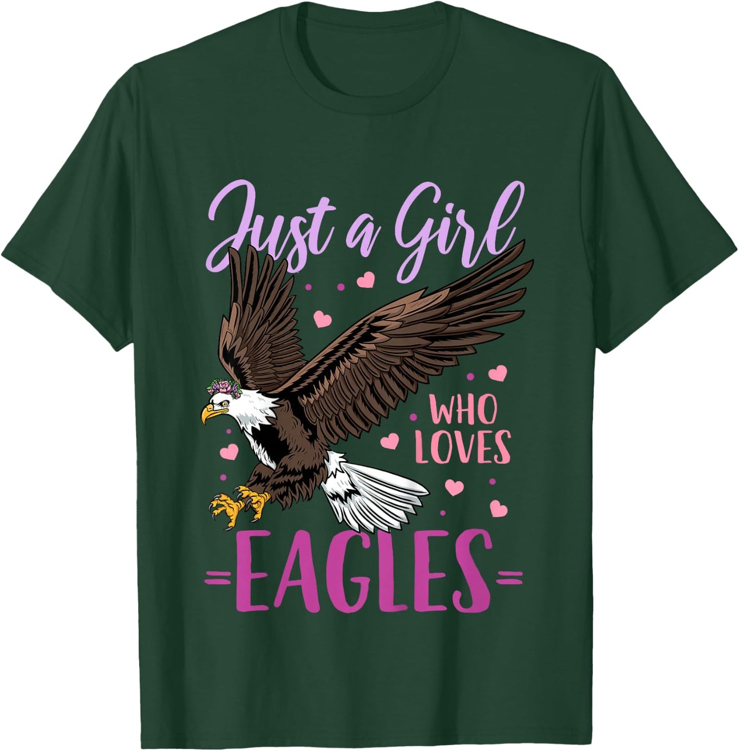 Eagle Just A Girl Eagles Gift T-Shirt - T-Shirt | Forest