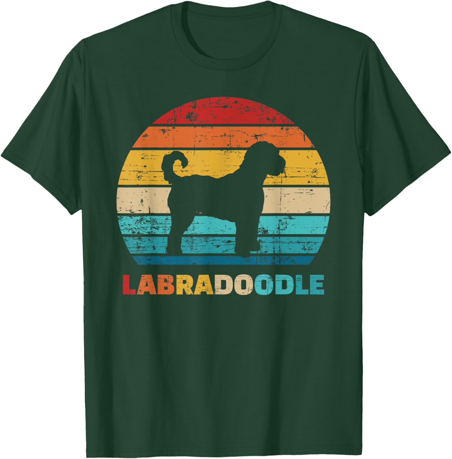 Labradoodle vintage retro T-Shirt - T-Shirt | Forest
