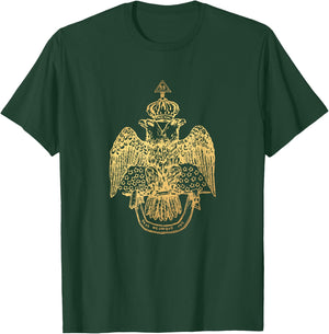 Scottish Rite Eagle 33rd Degree - Freemason Gifts T-Shirt - T-Shirt | Forest