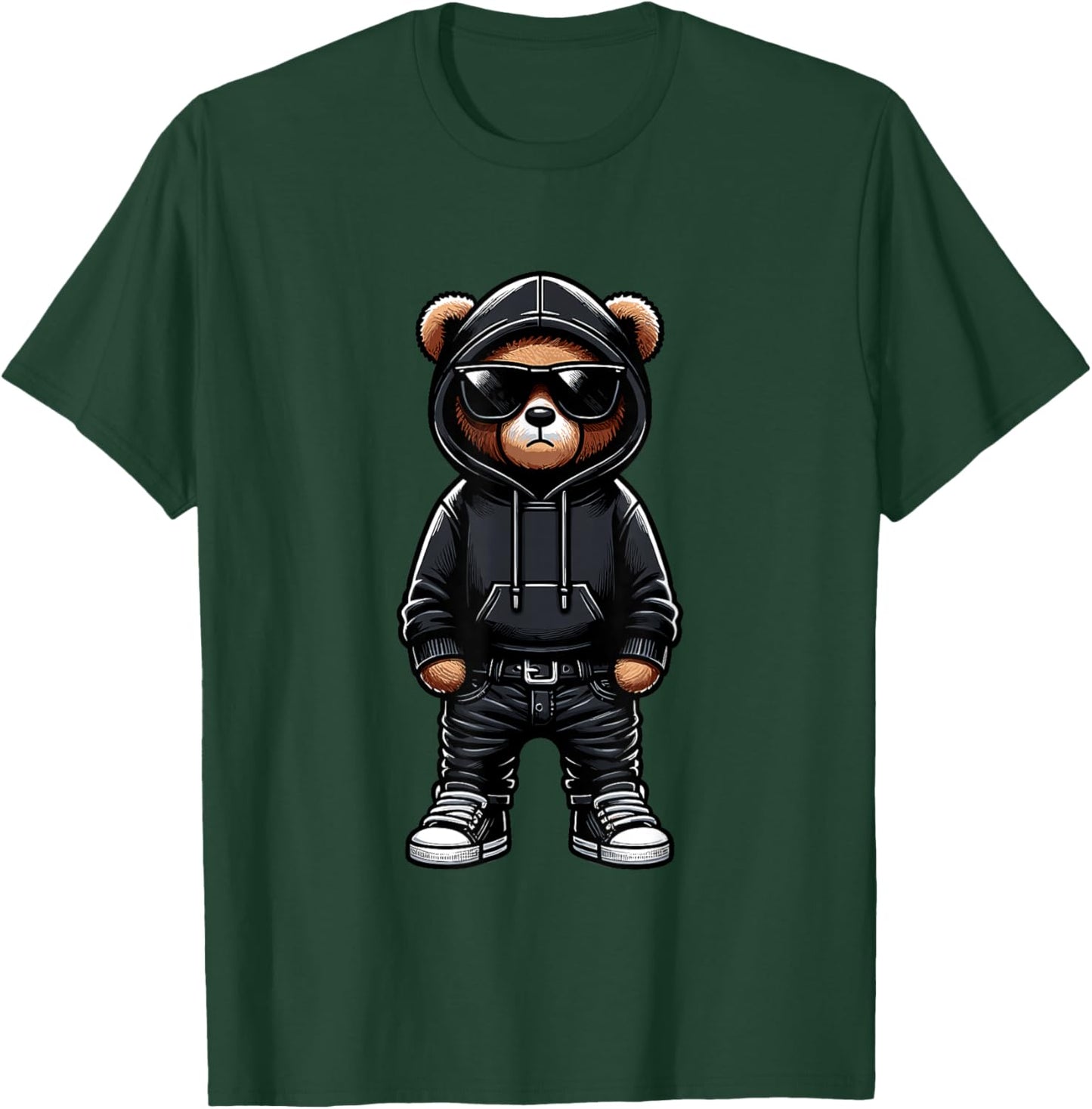 Teddy Bear Cool Bears Hip Hop Streetwear Graphic Colorful T-Shirt - T-Shirt | Forest