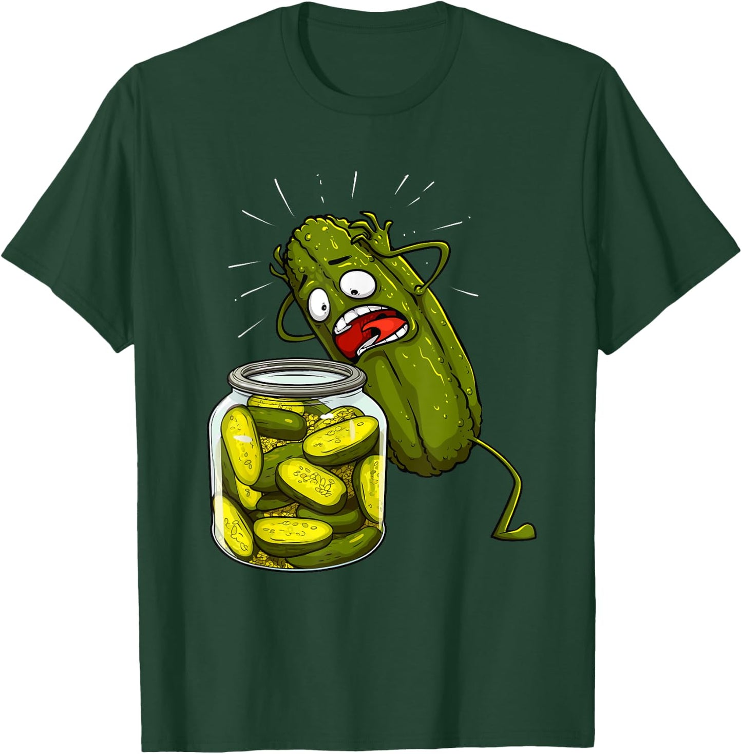 Best Pickle Art Women Kids Jarr Dill Pickle Novelty T-Shirt - T-Shirt | Forest
