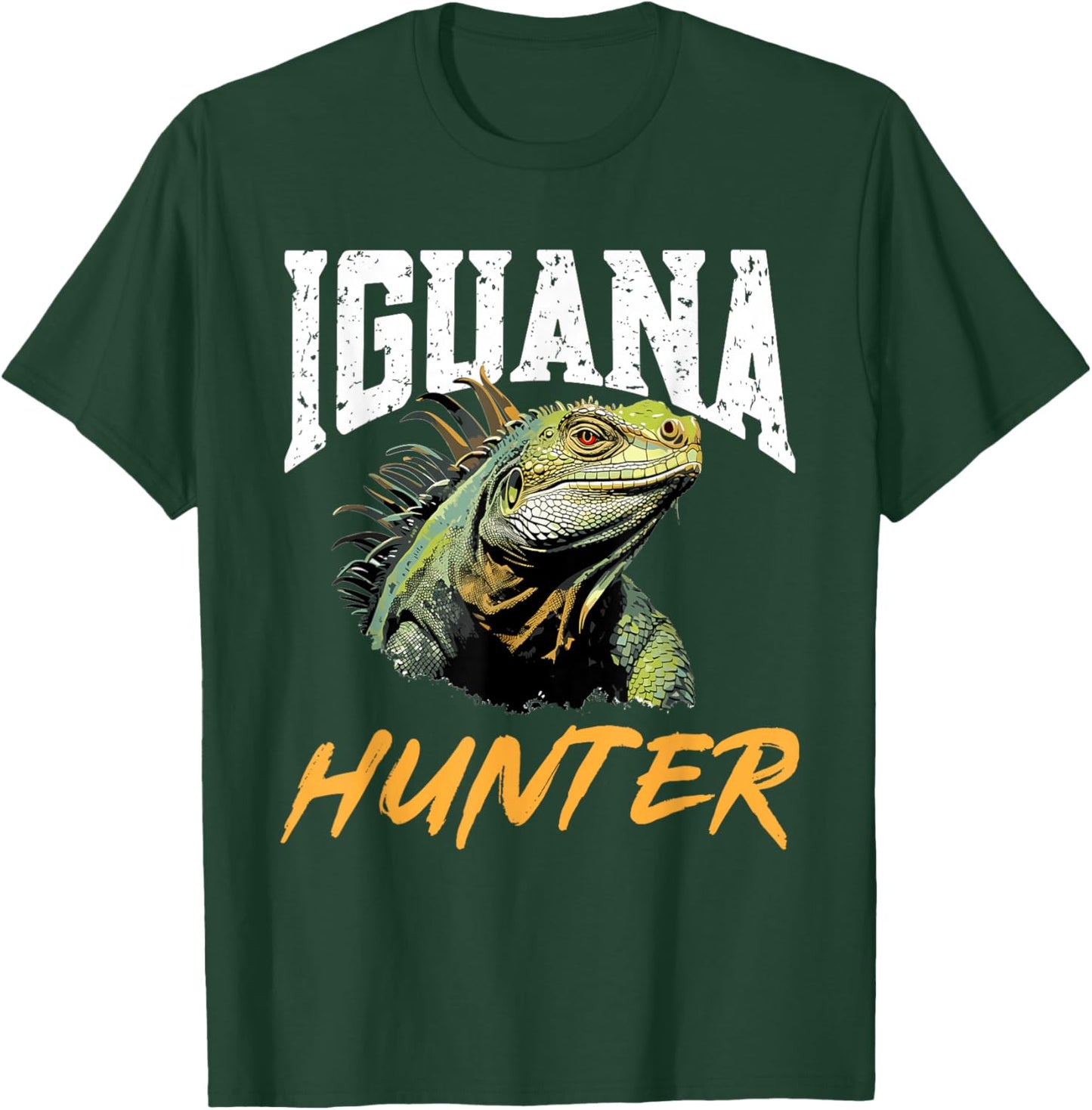 Iguana Reptile Lover Herpetology - Iguana Hunter T-Shirt - T-Shirt | Forest