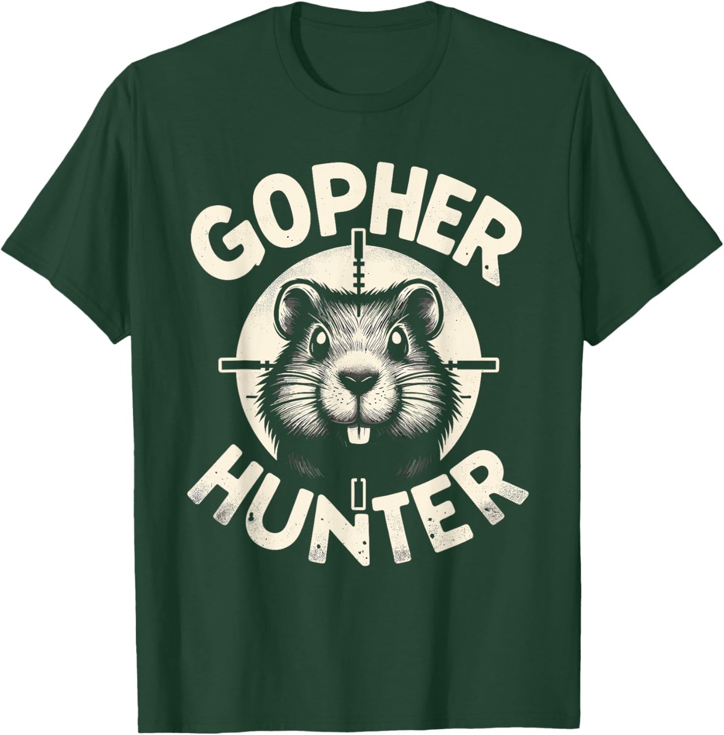 Unique Funny Landscaping Crosshairs Gopher Hunter T-Shirt - T-Shirt | Forest
