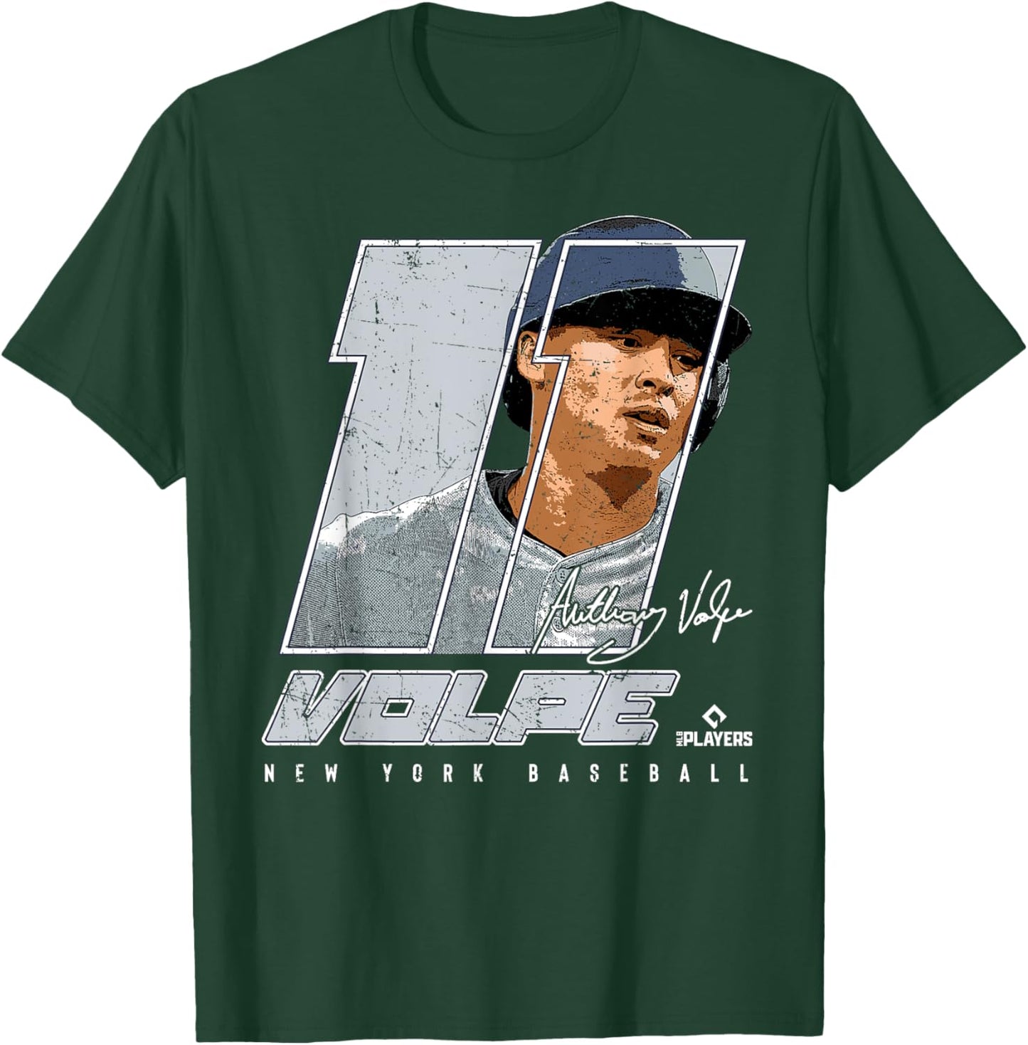 Silhouette Anthony Volpe New York MLBPA T-Shirt - T-Shirt | Forest