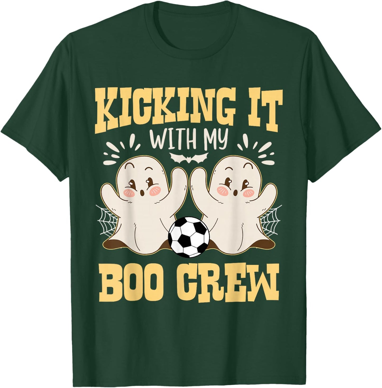 Kicking It With My Boo Crew Halloween Soccer T-Shirt - T-Shirt | Forest
