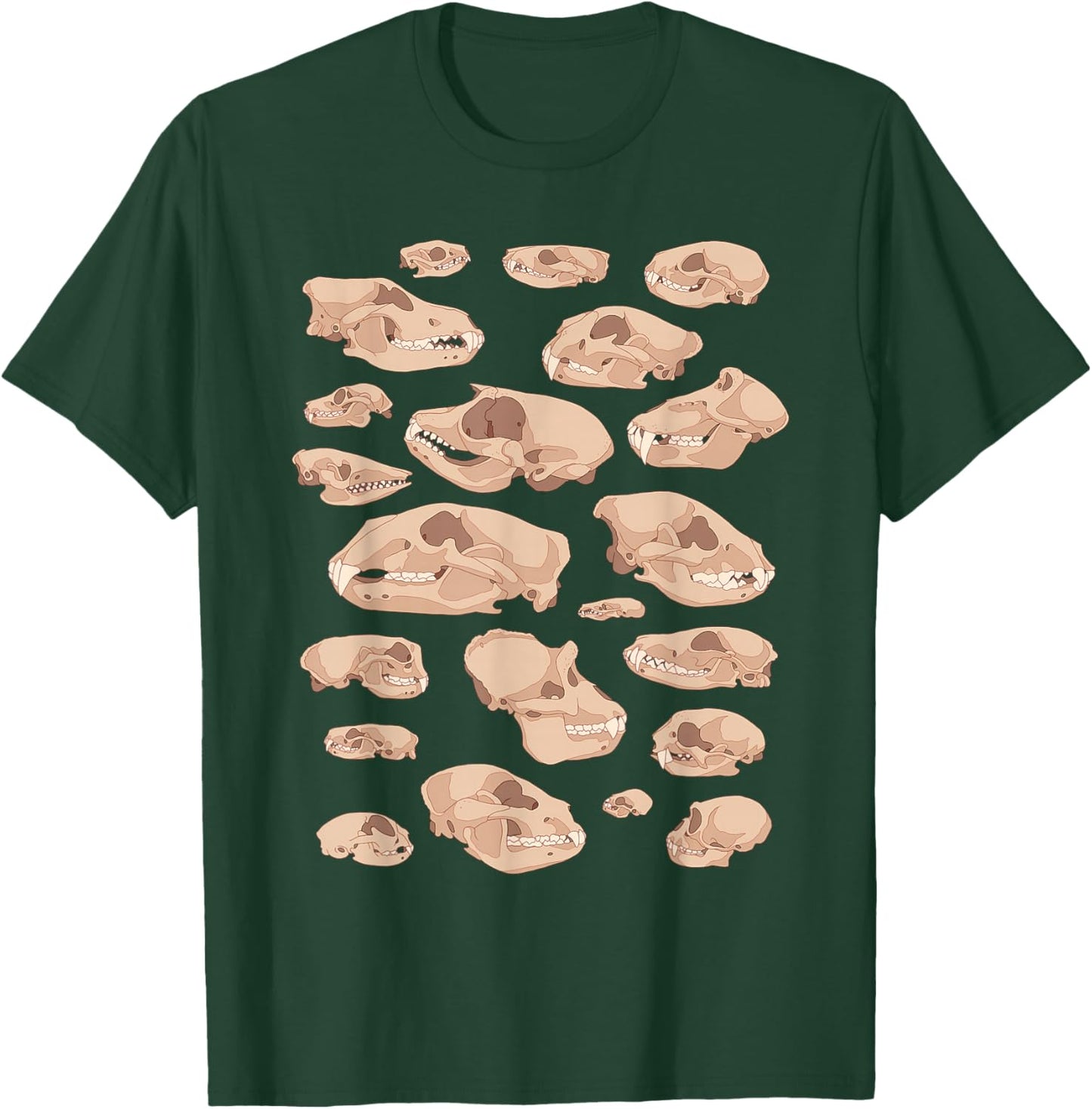 Animal Skulls Biology Diagram Science & Nature T-Shirt - T-Shirt | Forest