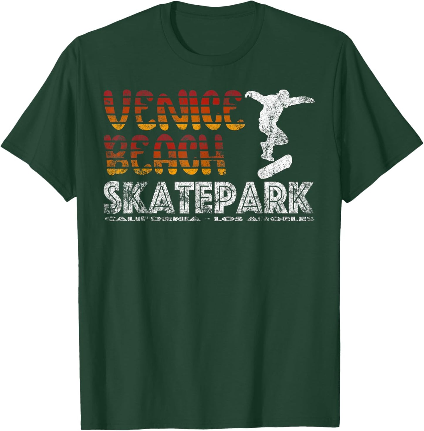 Venice Beach California Skatepark, Skateboard T-Shirt - T-Shirt | Forest