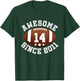 Awesome Since 2011 14 Year Old Football Player 14th Birthday T-Shirt - T-Shirt | Forest