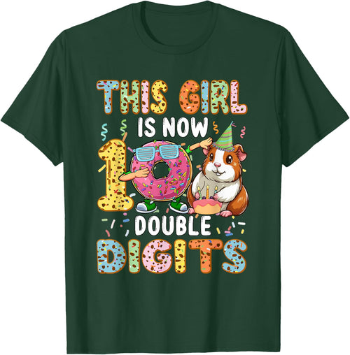 Girl Costume 10 Double Digits Funny 10th Birthday Guinea Pig