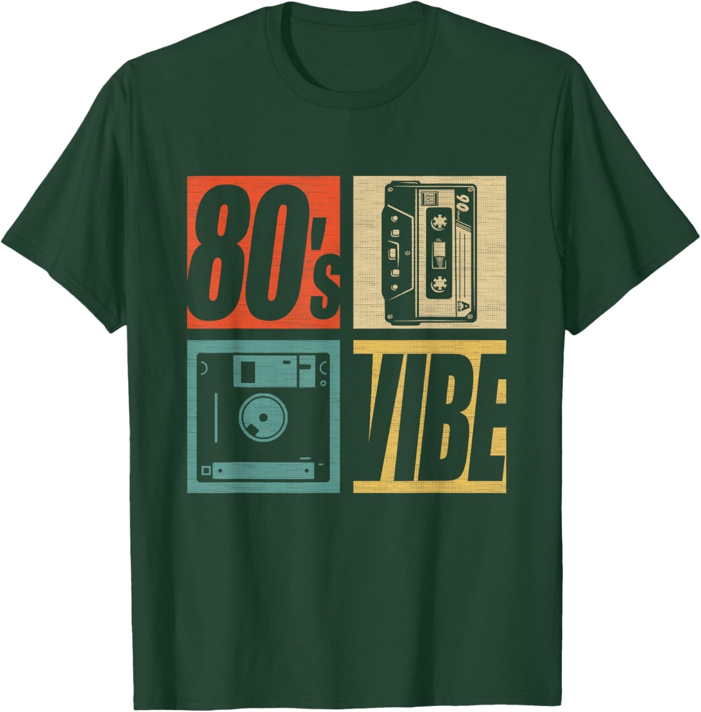 80s Vibe 1980s Fashion 80 Theme Party Eighties Costume T-Shirt - T-Shirt | Forest