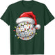 Golf Ball Santa Hat Christmas Tree Lights Golfing Golfer T-Shirt - T-Shirt | Forest