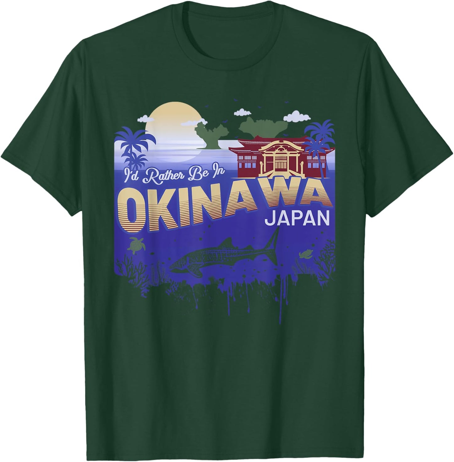 I would rather be in Okinawa Japan vintage souvenir T-Shirt - T-Shirt | Forest
