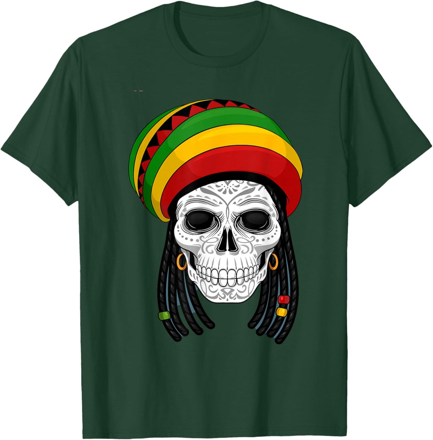 Reggae Kleidung Rastafari Locks Rasta Dreads Jamaica Reggae T-Shirt - T-Shirt | Forest