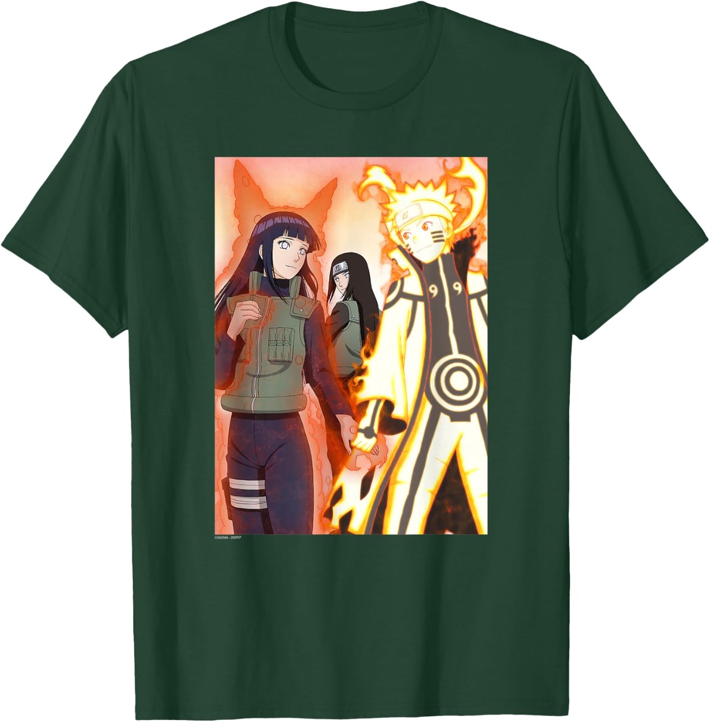 Naruto Shippuden Biju Love Glowing Couple Anime T-Shirt - T-Shirt | Forest