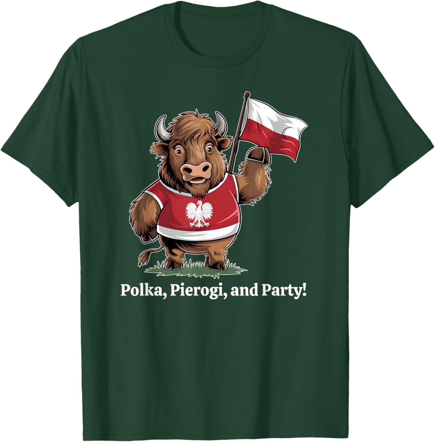 Polka. Pierogi. Party. – Dyngus Day 2025 Polish American T-Shirt - T-Shirt | Forest