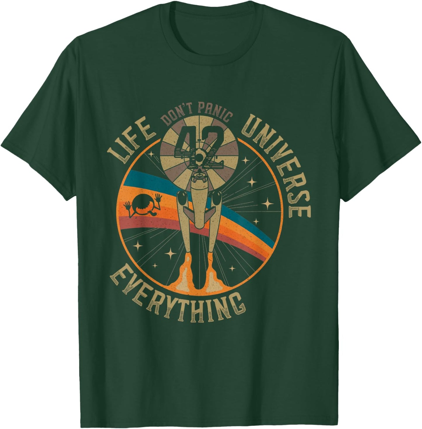 Vintage 42 Answer to Life The Universe and Everything Retro T-Shirt - T-Shirt | Forest