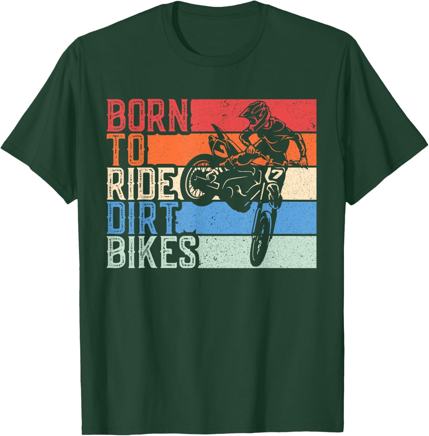 Rider Dirt Bike racing Boys Girls Motocross Dirt Bike Gift T-Shirt - T-Shirt | Forest