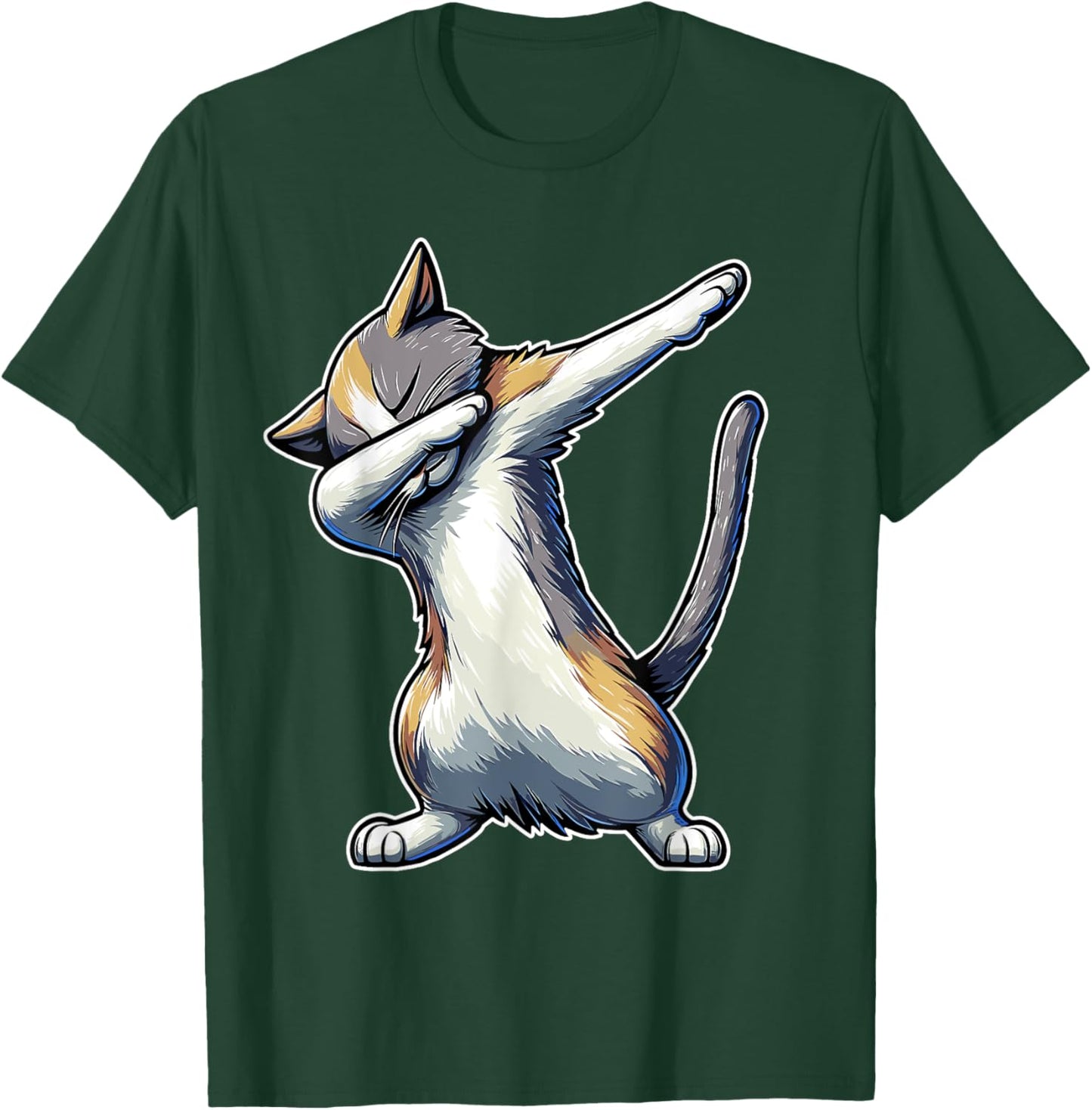 Dabbing Cat Funny Meme Cool Dab Pose Dance Move Feline Lover Men Women Kids T-Shirt - T-Shirt | Forest