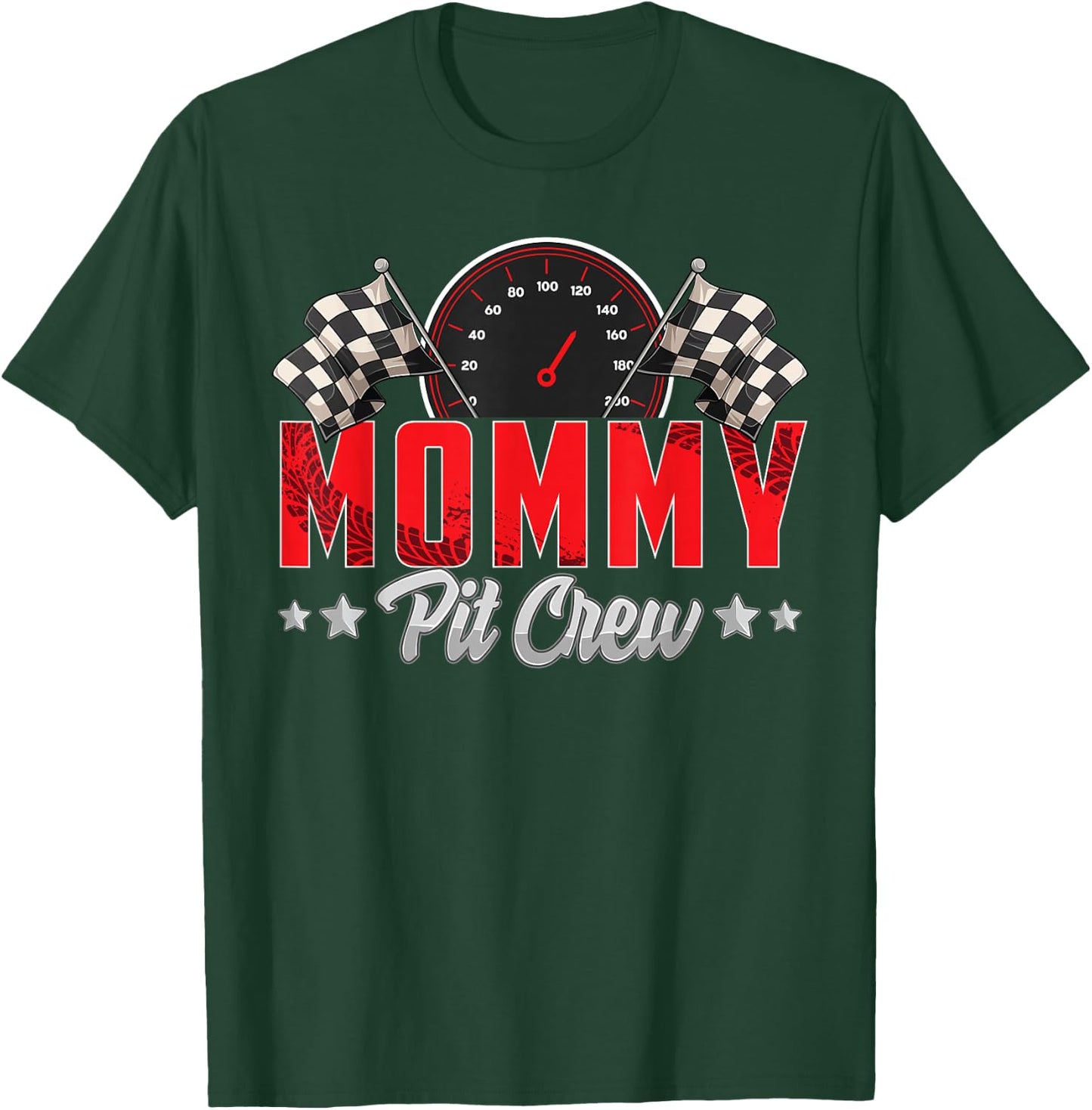 Race Car Birthday Party Racing Family Mommy Pit Crew Small T-Shirt - T-Shirt | Forest