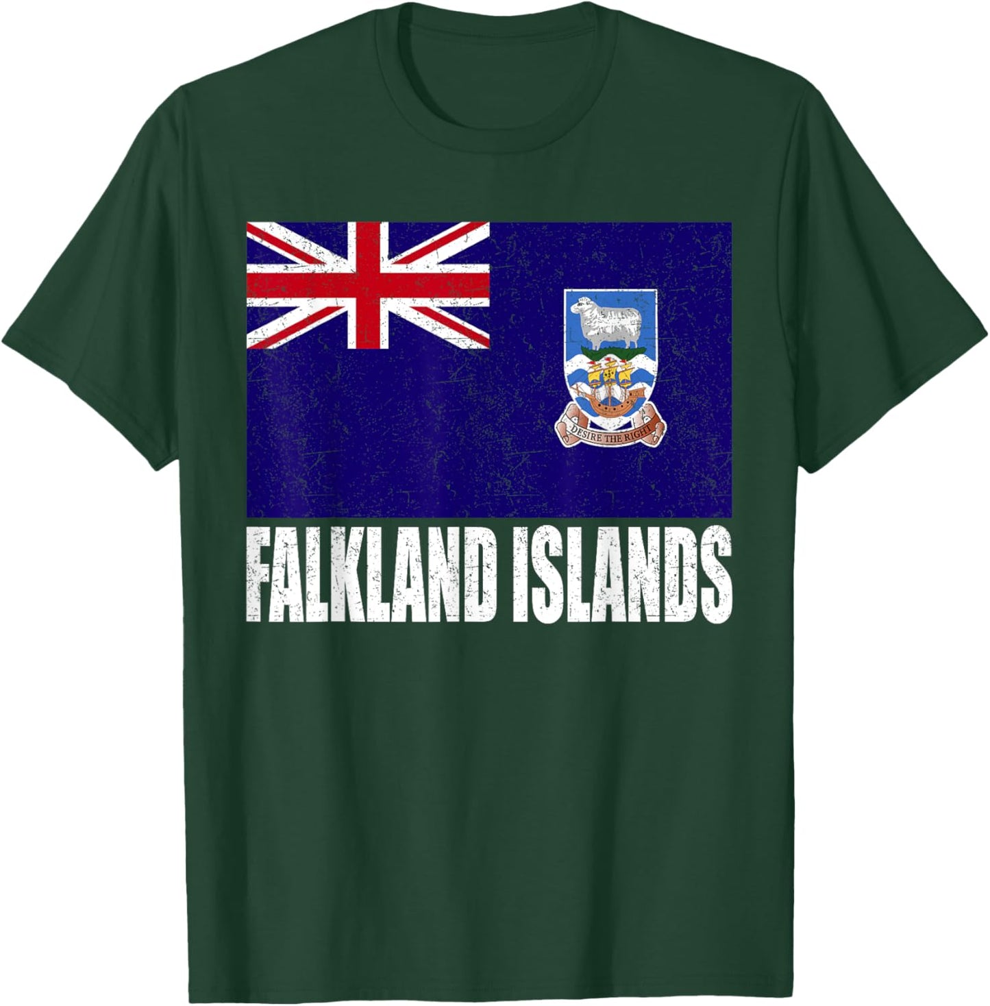Falklandinseln Flagge Grunge Vintage Souvenir Falkland T-Shirt - T-Shirt | Forest