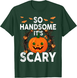 So Handsome Its Scary Boys Halloween Pumpkin Toddler Cute T-Shirt - T-Shirt | Forest