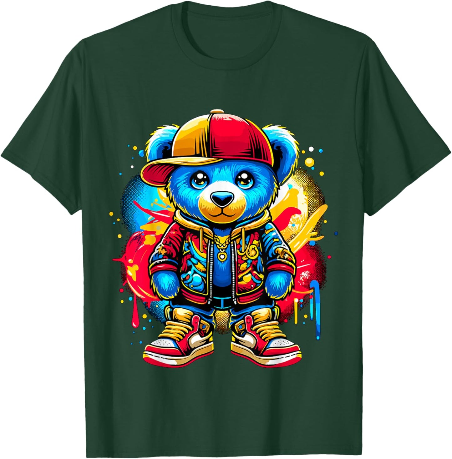 Hip Hop Teddy Bear Cool T-Shirt - T-Shirt | Forest