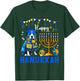 Happy Hanukkah Pit Bull Menorah Dreidel Dog Owner Lover T-Shirt - T-Shirt | Forest