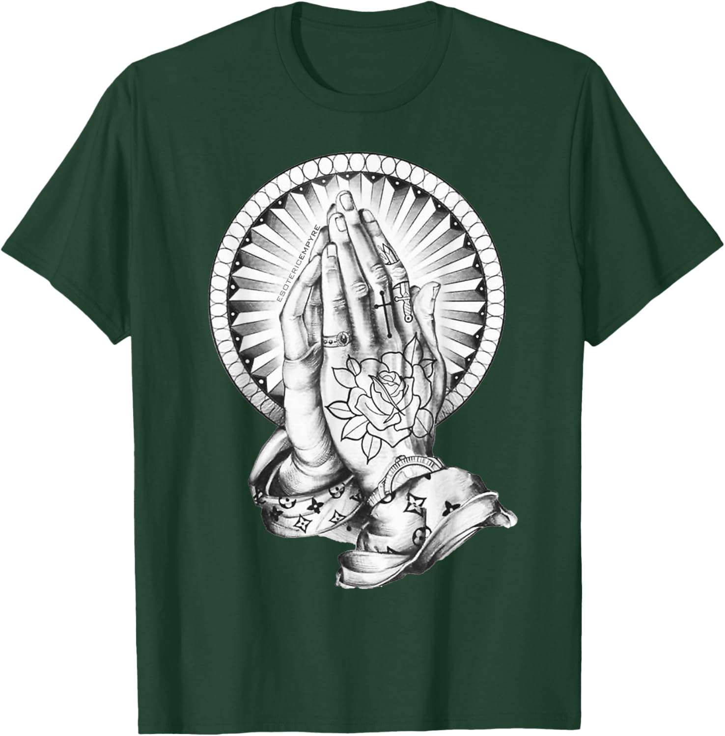 Tattoo Praying Hands x Praying Hands Tattoo Flash T-Shirt - T-Shirt | Forest