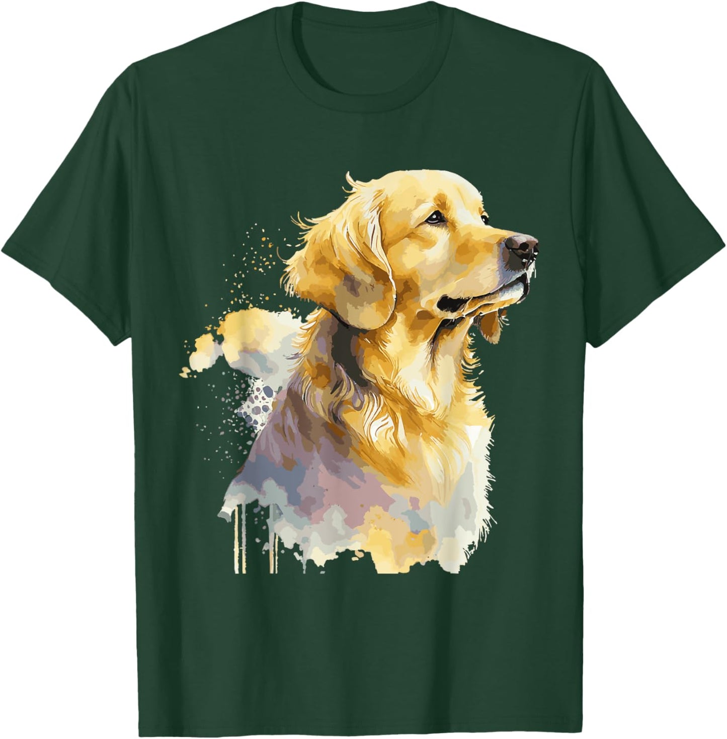 Watercolor Golden Retriever T-Shirt - T-Shirt | Forest
