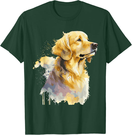 Watercolor Golden Retriever T-Shirt - T-Shirt | Forest