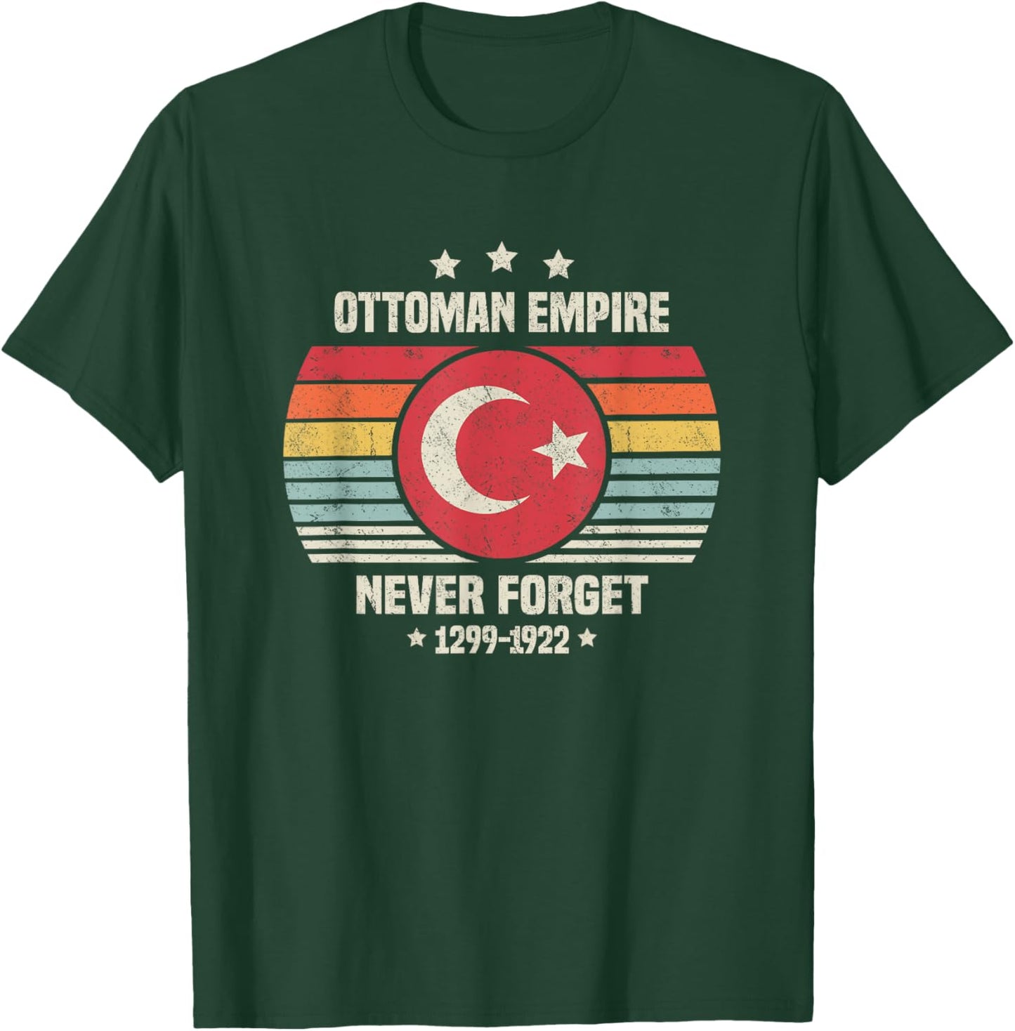 Never Forget Ottoman Empire Retro Style Funny History T-Shirt - T-Shirt | Forest