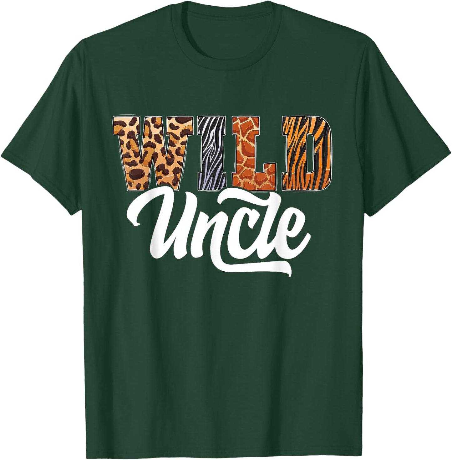 Wild Uncle Zoo Born Wild Birthday Safari Jungle T-Shirt - T-Shirt | Forest