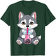 Wolf with Boba Bubble Tea Cute Kawaii T-Shirt - T-Shirt | Forest