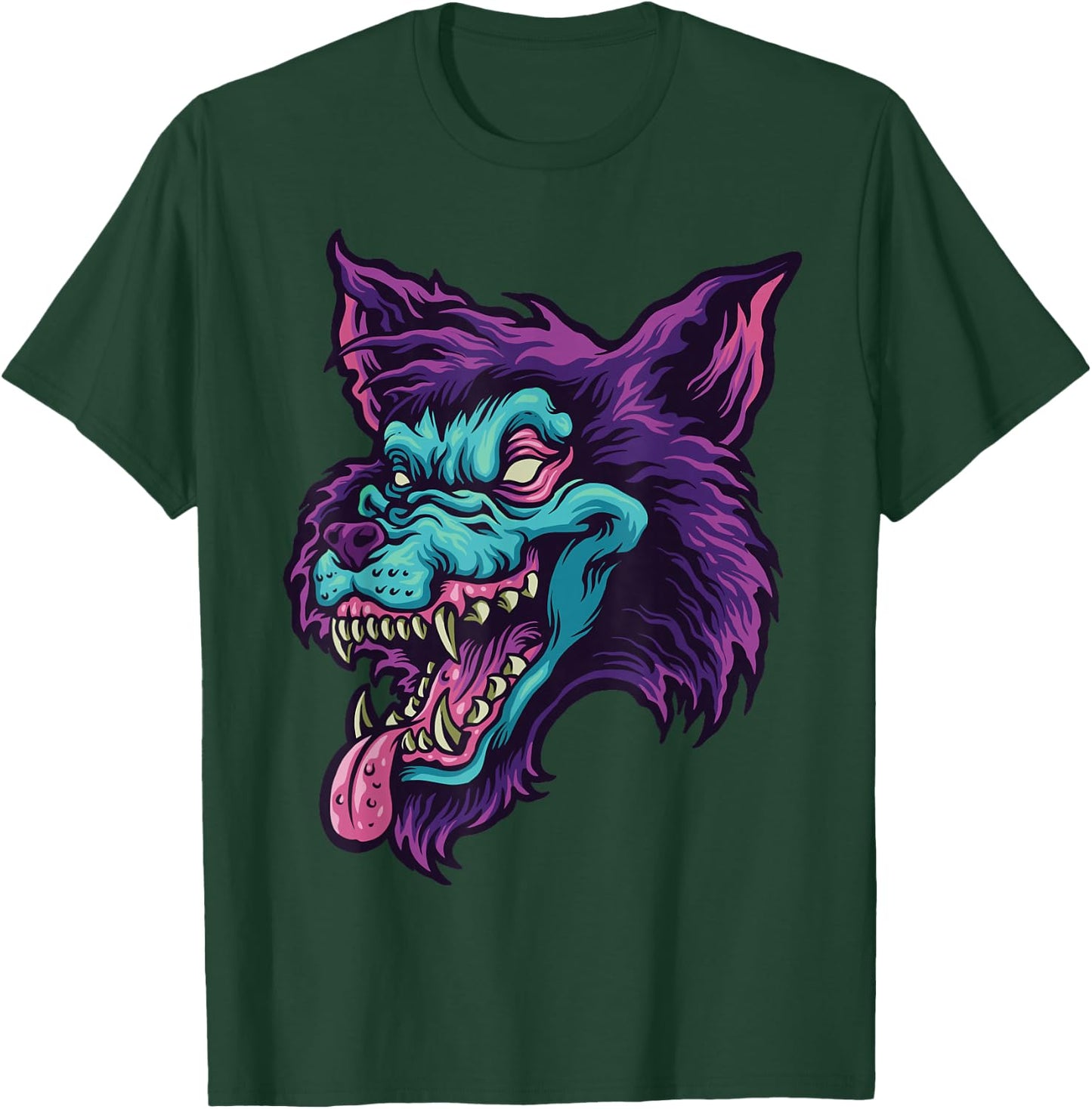 Werewolf Face Gifts for Lovers Wolf or Wolves T-Shirt - T-Shirt | Forest