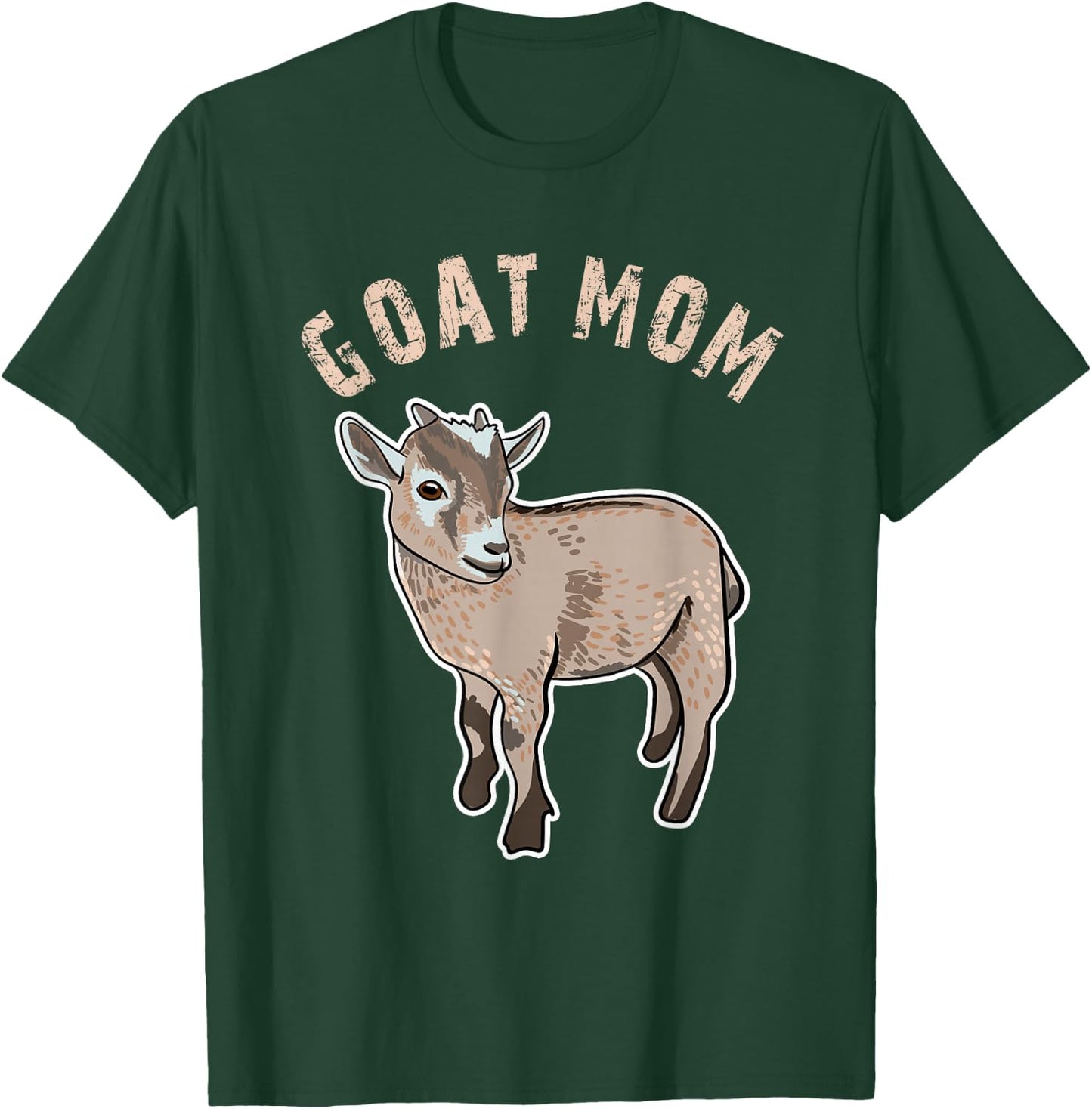 Cute Goat Mom Illustration Lovers Gifts Owner Farmer Gift T-Shirt - T-Shirt | Forest