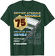Birthday 50 Years Man Woman Vignette Auto 75 1975 , Black, S T-Shirt - T-Shirt | Forest