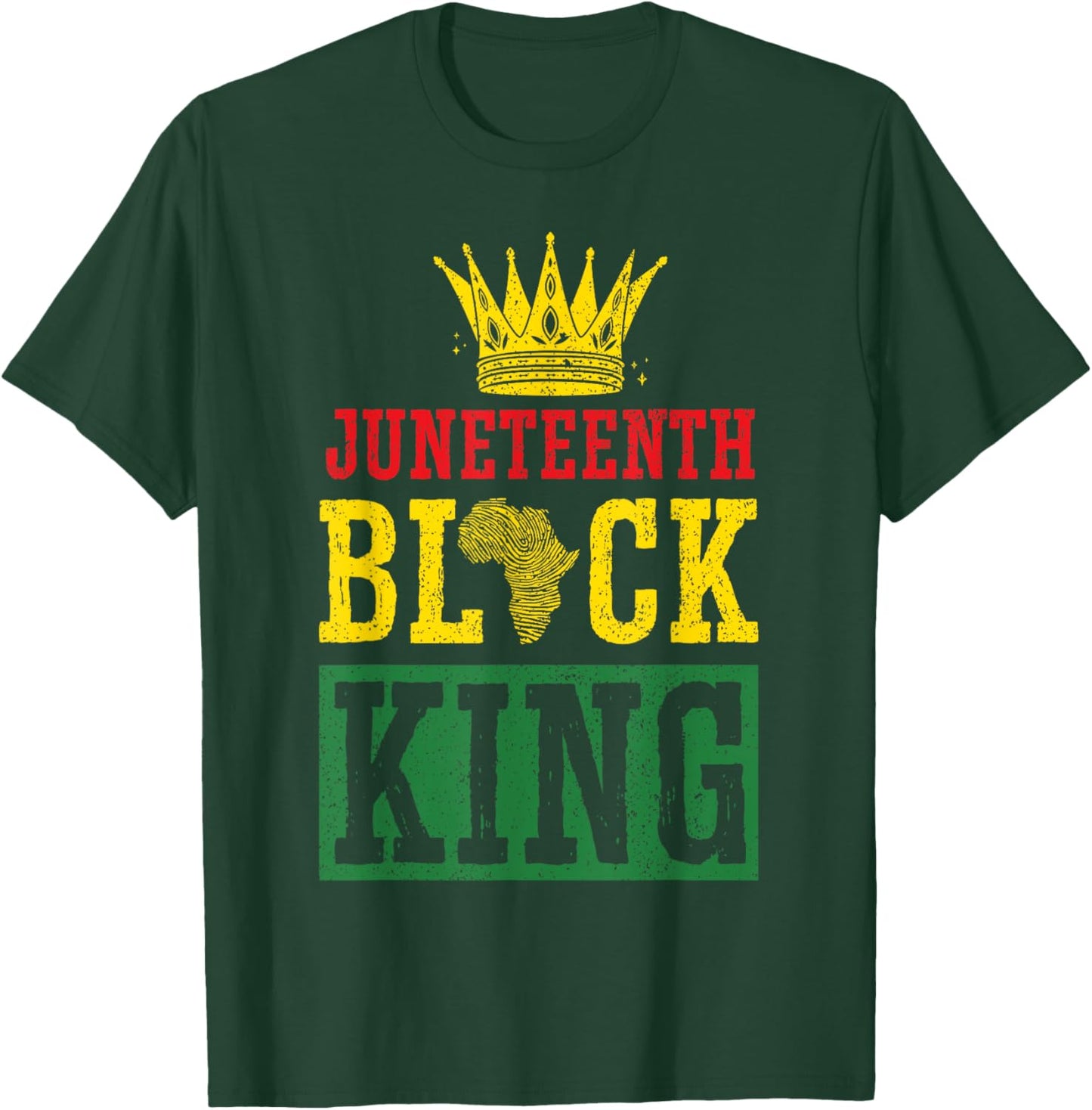 Juneteenth Black King Freedom Day Group Matching Family Dad T-Shirt - T-Shirt | Forest