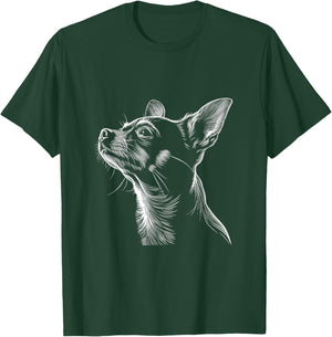 Chihuahua Owner a Lineart of a Chihuahua T-Shirt - T-Shirt | Forest