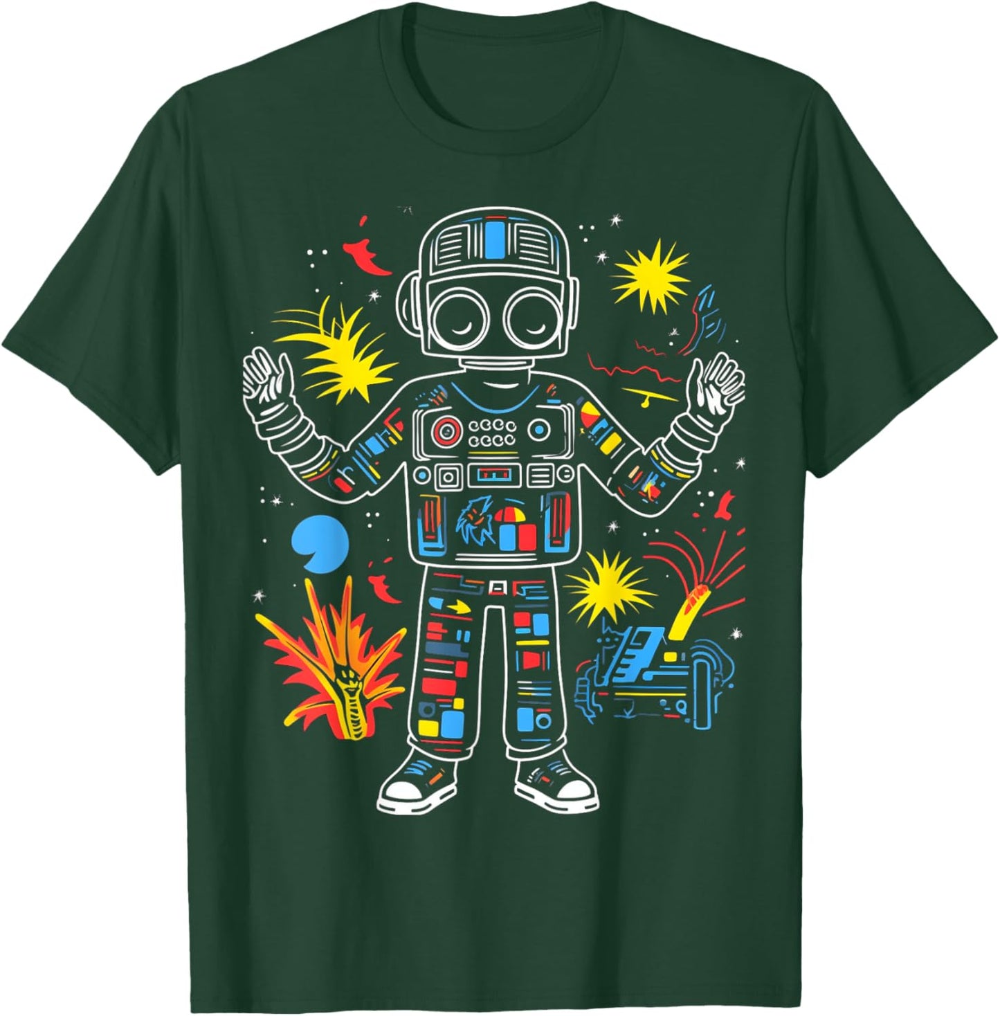 Space Boom | Men Women (S-6XL) | Graphic T-Shirt - T-Shirt | Forest