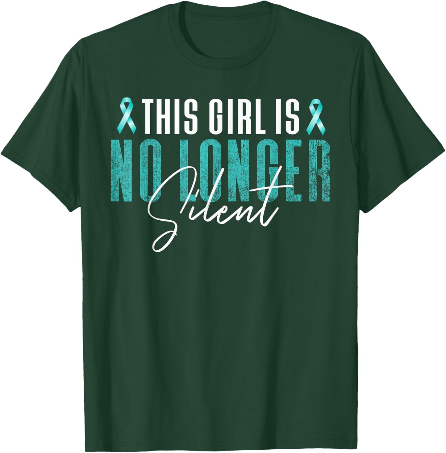 No Longer Silent Sexual Harassment Assault Awareness graphic T-Shirt - T-Shirt | Forest